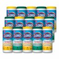 Clorox Towels & Wipes, White, Canister, Non-Woven Fiber, 35 Wipes, Fresh Scent/Citrus Blend, 15 PK CLO 30112